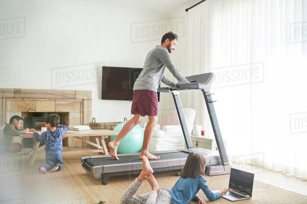 treadmill in living room